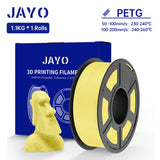 JAYO PETG/PETG Clear 3D Printer Filament 1.75 ±0.02mm 1.1kg/roll High Toughness Neatly Wound Filament Fit Most FDM Printer