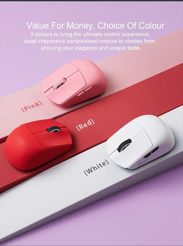 New Darmoshark M5 Pro Wireless Mouse PAW3950 8K Bluetooth Tri-Mode Connection Gaming Macro Mouse 30000DPI N52840 38g Lightweight