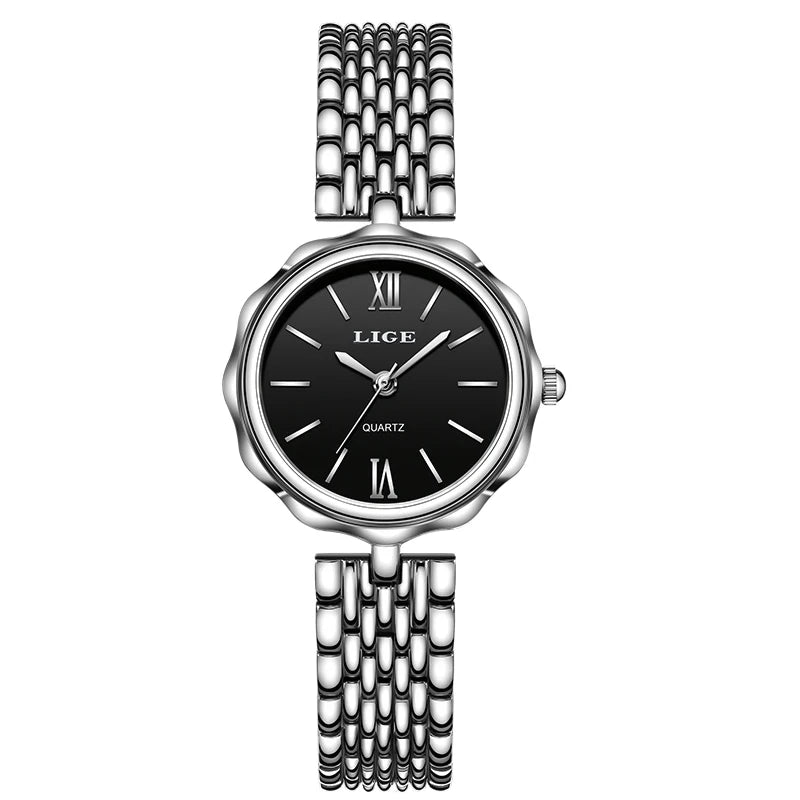 LIGE Elegant Creative Steel Quartz Women Watch Fashion Waterproof Watches For Women Original Brand Luxury Women's Bracelet Watch