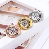 Rhinestone Mini Unisex Fashion Finger Watch Retro Roman Quartz Watch Rings for Women Men Elastic Strap Alloy Watches Jewelry