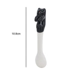 Hot SALE Kitchen Tool Novelty Gift Ceramic Cartoon Cute Cat Animal Spoon Hanging Coffee Dessert Spoon Unique Ice Cream Flatware