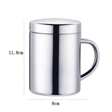 400/260/210ML 304 Stainless Steel Coffee Mug Double Insulation Drinking Cup Tea Cup with Lid