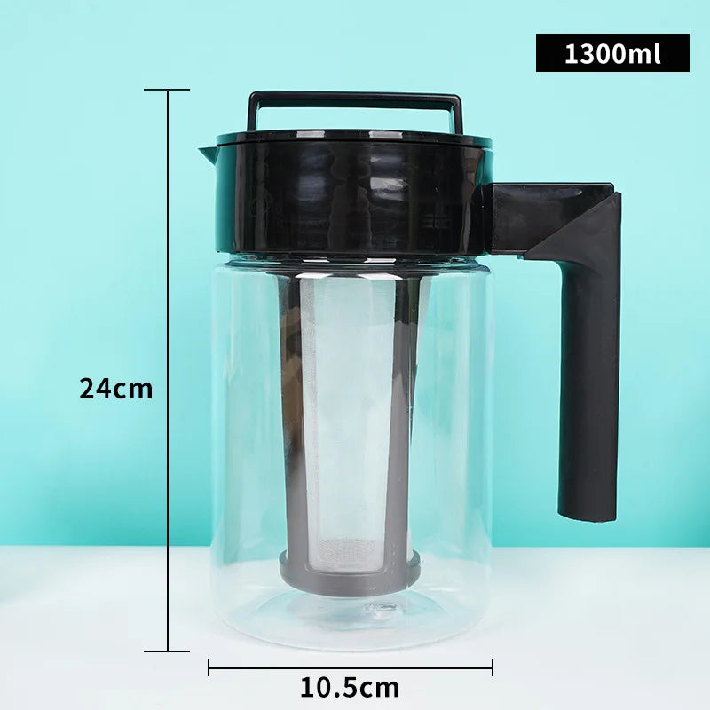 1pcs 900ML/1300ML/2000ML Cold Brew Iced Coffee Maker With Coffee Filter and Handle