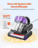 SucceBuy Mattress Vacuum Cleaner w/ 18Kpa Powerful Suction Dual Dust Bin HEPA Filter & Heating Ultrasound Handheld for Bed Sofa