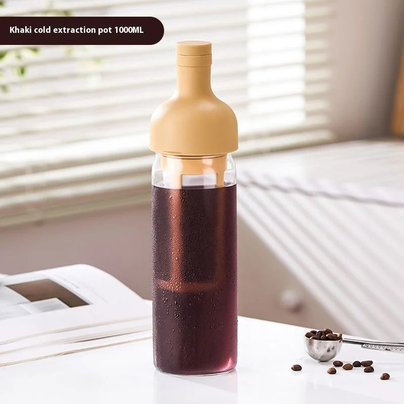 GIANXI Cold Brew Coffee Maker Home Cold Kettle Portable non-leaking Tea Cold Brew Cup Ice Drop Kettle Cold Brew Fruit Teapot