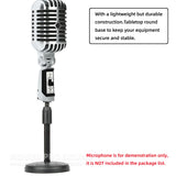 Table Desktop Holder Microphone Stand Compatible With Shure 55 SH 55SH II Classic Tabletop Extending Boom Bracket Desk Mic Mount