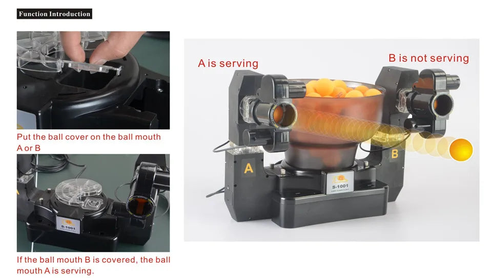 Automatic Table Tennis Serve Robot Two Service Heads.Two Exits.Ping Pong Robot