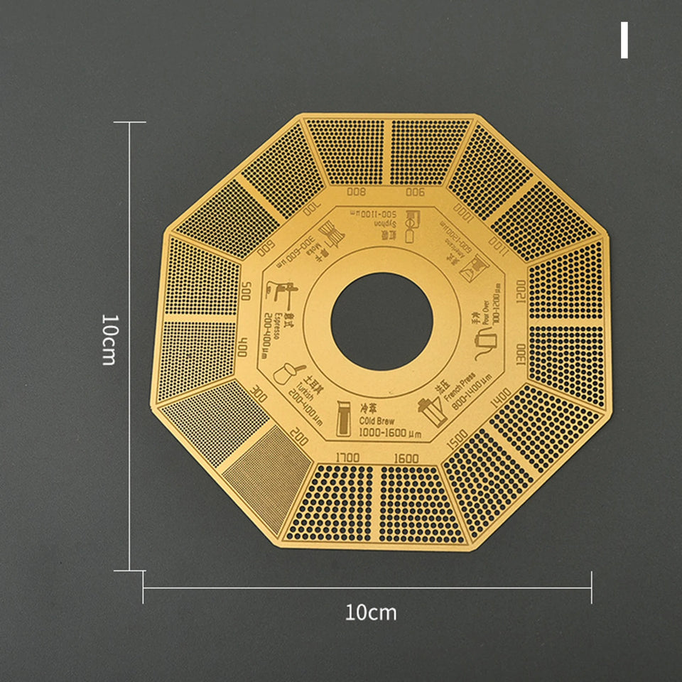 Coffee Powder Grinding Thickness Reference Comparison Card Grinder Grinding Powder Thickness Comparison Scale Coffee Accessories