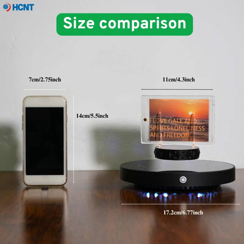 HCNT Magnetic Levitating Display Floating Meteor Lighting Base Tech Gift For Sports Cards Car Lovers Boys Teenagers Birthdays