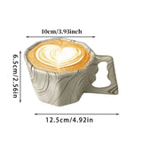 1Pc Ink Wash Octagonal Ceramic Mug, Creative Irregular Ink Wash Ceramic Mug Coffee Cup, High-Value Household Drinking Cup, Suitable for Daily Breakfast Cup, Living Room Bedroom Drinking Cup, Afternoon Tea Coffee Cup, Holiday