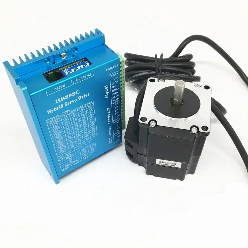 Nema23 Closed Loop Stepper Motor Drive Power supply Kit 1.2/2/3 Nm Easy Servo Motor Shaft 8mm 2 Phase Stepper Motor 3M Cable