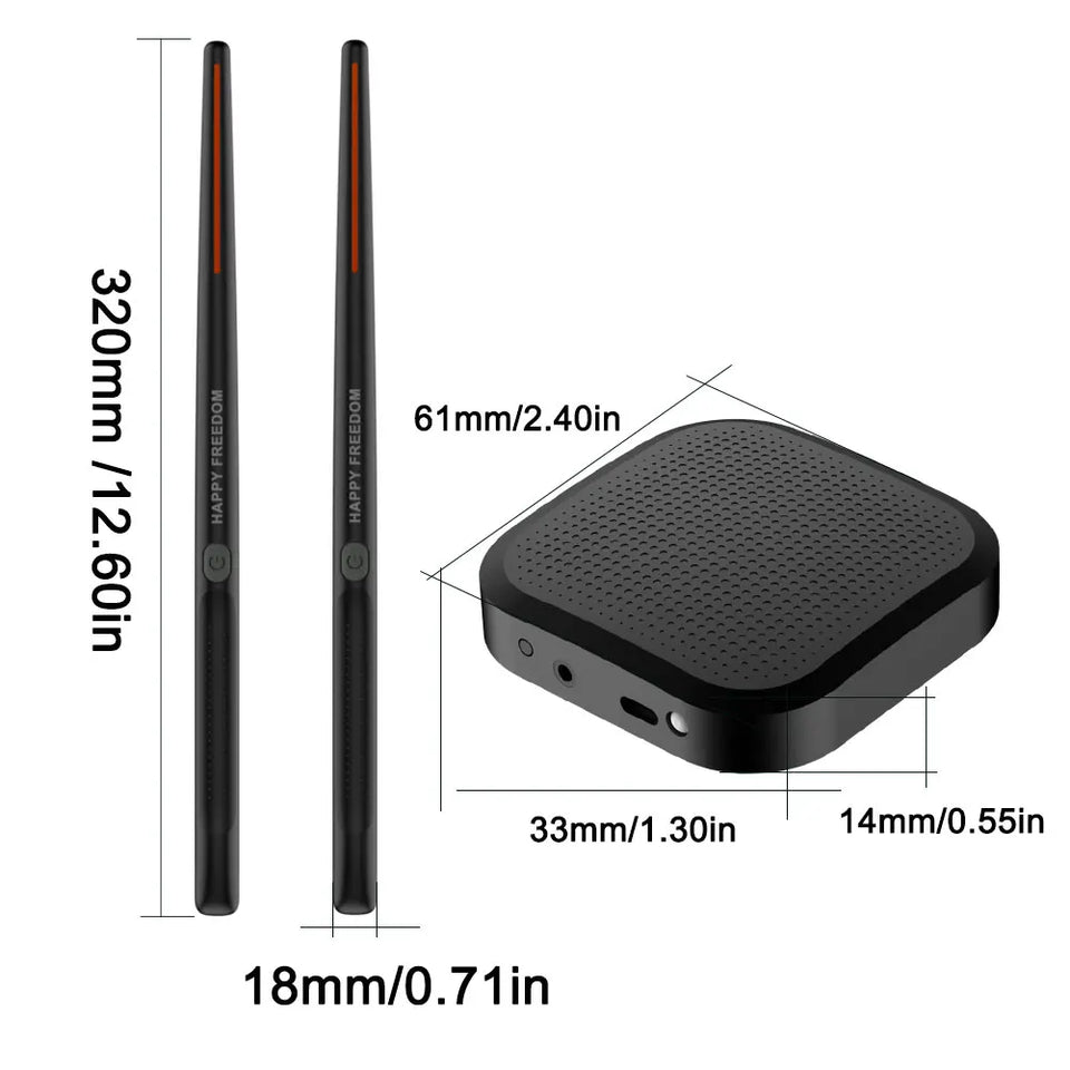 Electric Virtual Air Drum Set With Drumstick Pedal Somatosensory Virtual Reality Smart Wireless Electric Drum Musical Instrument