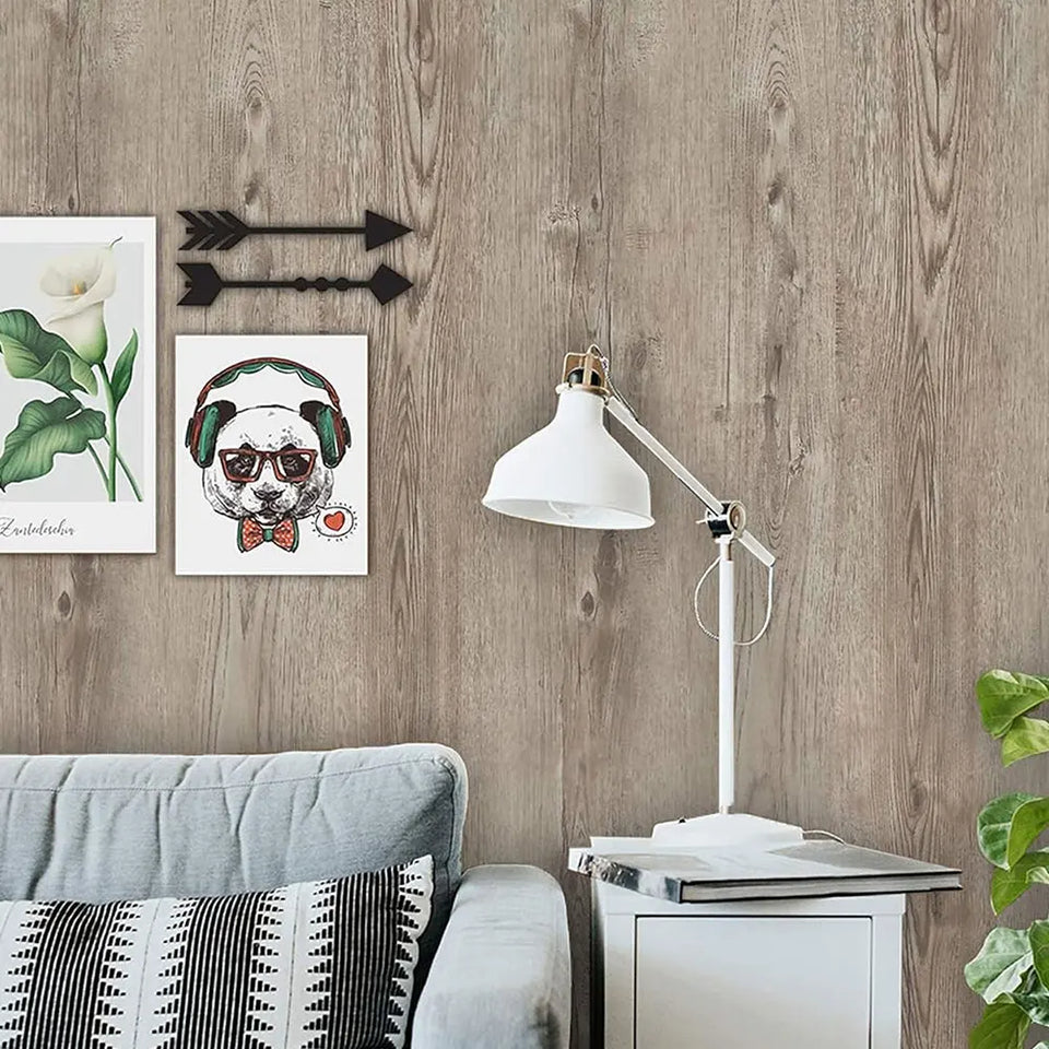 PVC Waterproof Self Adhesive Wallpaper Wall in Rolls Furniture Cabinets Vinyl Decorative Film Wood Grain Stickers For Home Decor