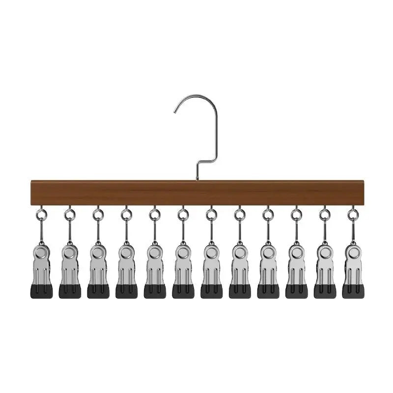 Closet Organizer With 10/12 Clips, Space Saving Hanging Closet Organizer, Space-Saving Hat Scarf Clothespins