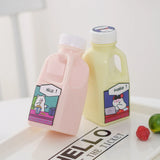 1PC Transparent Kids Water Bottle Plastic Juice Bottle PET Milk Beverage Bottle With Lid Camping Hiking Drinkware