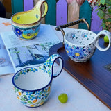 450ml Hand-painted Ceramic Coffee Mug Coffee Milk Tea Breakfast Drinking Mugs
