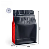 StoBag 50pcs 250g Coffee Beans Packaging Bag with Valve Aluminum Foil Heat Sealing for Powder Tea Nuts Storage Reusable Pouch