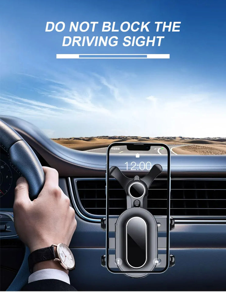 SEAMETAL Gravity Car Phone Holder Auto Air Vent Clip Cellphone Bracket Universal Car Air Vent Mobile Phone Stand For Navigation