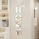 HOME Home Logo 3D Mirror Wall Sticker, Entrance Decoration, Home Decoration