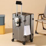 Large Capacity Suitcase 28" 32" Thickened Luggage USB Phone Stand Aluminum Frame Password Trolley Case Travel Wheeled Suitcases