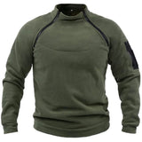 Men's Tactical Hoodies Fleece Windproof Side Zipper Jacket Sweatshirt Spring Autumn Standing Collar Casual Pullover Outdoor Tops