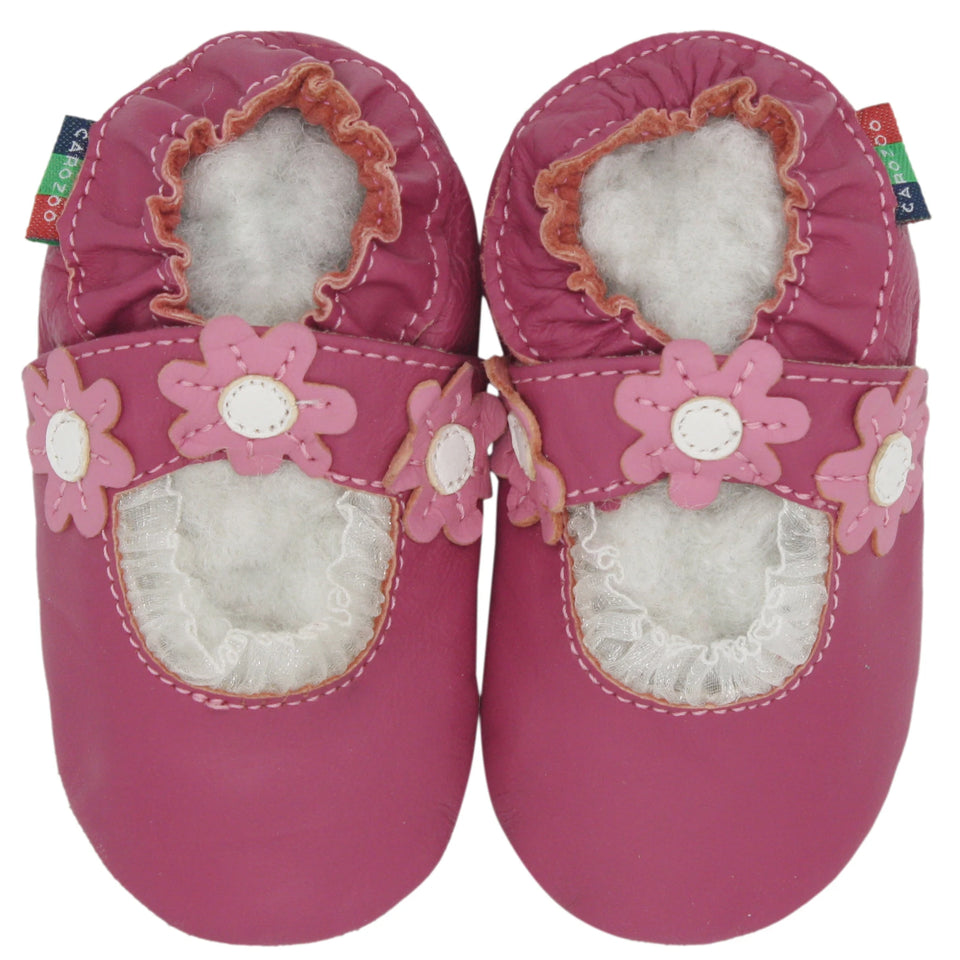 002Carozoo Girl Boy Shoes Soft Sheepskin Leather Shoes Skid-Proof Soft Soled Shoes Baby First Walkers Shoe Fit 0-24 Monther