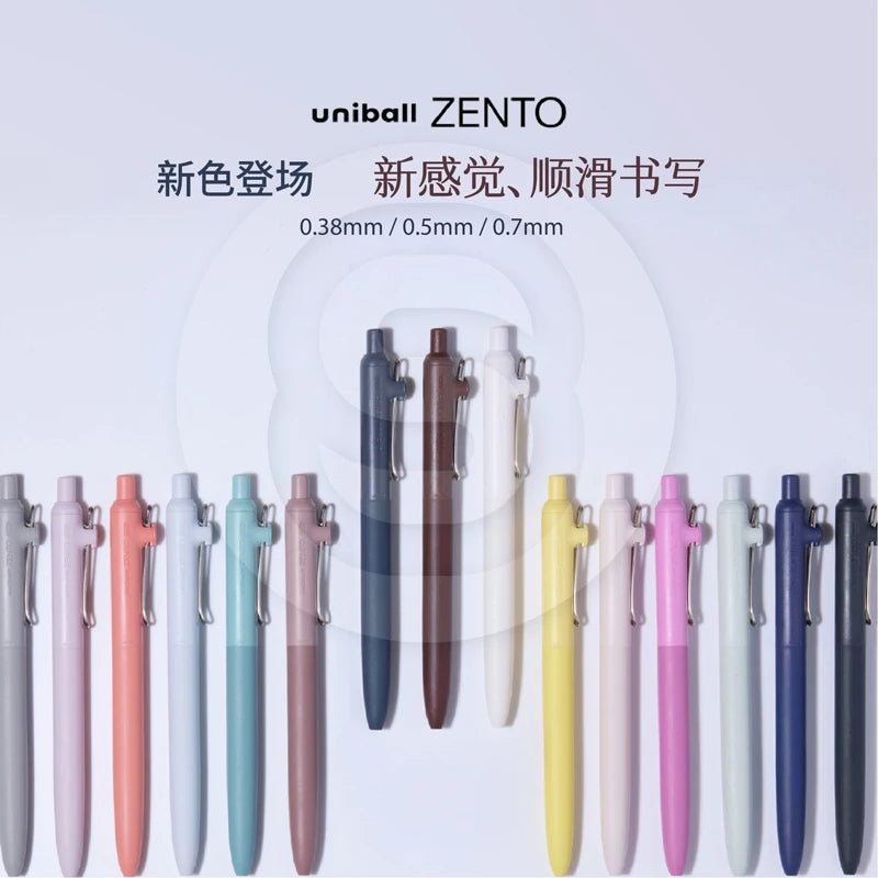 Uni-ball ZENTO Click Gel Pen,0.38/0.5/0.7mm Various Colors Water-based pen With Ergonomic Grip Smooth Writing for School&Office