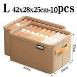 Collapsible Closet Organizer 10PCS Drawer Storage Bins for Clothing Pants and Toy Storage Home Bedroom Use