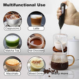 Wireless Milk Frother Electric Type-C Handheld Blender Stainless Steel Mini Coffee Maker Whisk Mixer For Coffee Cappuccino Cream
