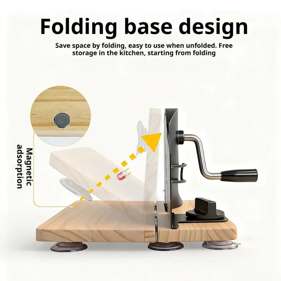 Adjustable Manual Bread Cutter Hand Crank Ergonomic Bread Slicing Cutter for Commercial Bakery Shop & Home Baking Daily Use