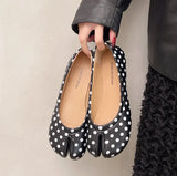 New Korean Style Women's Split-Toe Loafers Shallow Cut Ballet Flat Slip-Ons with Comfortable Mary Jane Spring/Autumn Tabis Shoes
