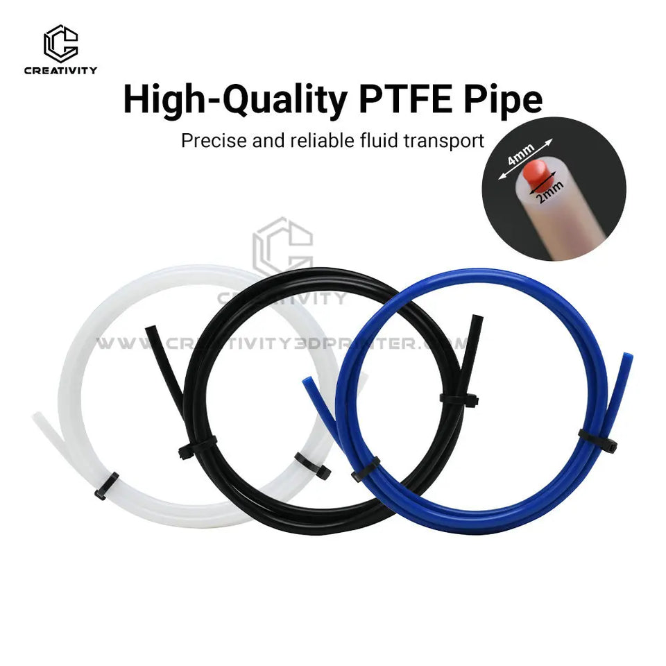 New Arrivals 2*4mm PTFE Tube for Ender3 CR10 Kobra Series Extruder Hotend PTFE Pipe for Elegoo Flashforge Snapmaker 3D Printer