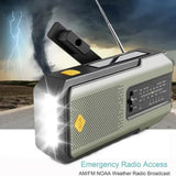 STONEGO Emergency Radio Solar Power Hand Crank Radio Global Receiver High Quality LED Torch Reading Light SOS Alarm 2000mAh