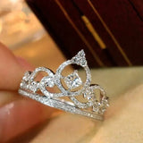 2026 New Personalized High-end Crown Ring for Women, Exquisite and Elegant, Niche Design Sense, Popular Fairy Sweet Style Ring