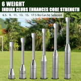 Adjustable Macebell - 6-in-1 premium steel indian club for Full Body, Shoulder, and Forearm strength training - ideal for Fitnes