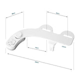 SAMODRA Non-Electric Left-Hand Bidet - Self Cleaning Dual Nozzle (Frontal and Rear Wash) Fresh Water Bidet