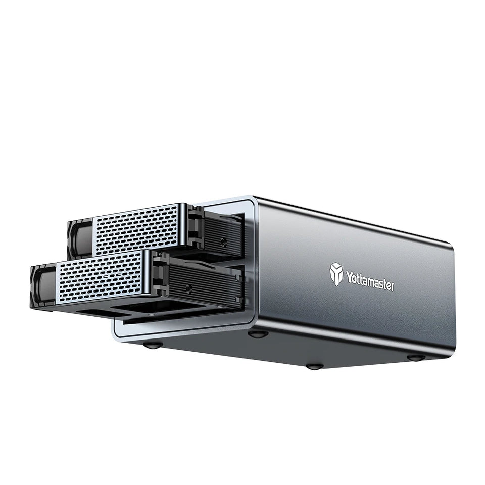 【Free Local Warehouse!】Yottamaster 150W External Hard Drive Enclosure 2.5"3.5" SATA HDD SSD Enclosure RAID Hard Drive Storage