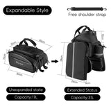 WEST BIKING Cycling Trunk Bag Large Capacity Bicycle Pannier Multifunctional Reflective Bike Bag Travel Bag MTB Bike Accessories