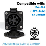 16A J1772 Type1 Socket To Schuko Socket EV Charger Adapter  Cable for E-Bike/Scooter/One wheel