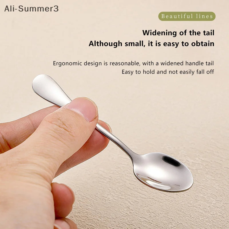 3/5Pcs Stainless Steel Mini Coffee Scoops Spoon Coffee Tea Ice Cream Spoons Dessert Spoon Couple Kitchen Tools