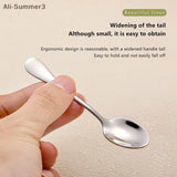 3/5Pcs Stainless Steel Mini Coffee Scoops Spoon Coffee Tea Ice Cream Spoons Dessert Spoon Couple Kitchen Tools