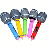 4pcs Inflatable Microphones 35cm/13.77 inch Random Color Microphone Toys Music Party Decoration Props Inflatable Instrument