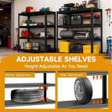 72''H × 40''W Garage Shelving, Metal Shelving Unit and Storage, 2500lb Standing Shelves,Heavy Duty Shelving with, Customized