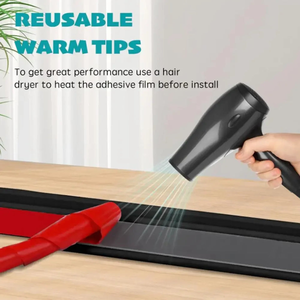 300cm Garage Door Sealing Strip Door Frame Rubber TPE Strip Weatherproof Blocker Sealer Home Window Protector Doorstop
