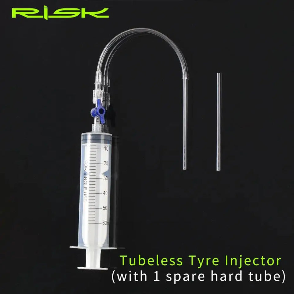 Cycling Bike Bicycle Tubeless Tyre Sealant Injector Injection and Syringe Schrader Presta Valve Core Removal Tool