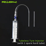 Cycling Bike Bicycle Tubeless Tyre Sealant Injector Injection and Syringe Schrader Presta Valve Core Removal Tool