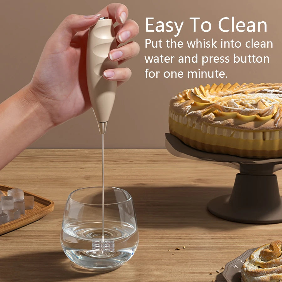 Handheld Milk Frother Foam Maker For Latte Mini Whisk Coffee Cappuccino Frappe Matcha Hot Chocolate Egg Beater Drink Mixer