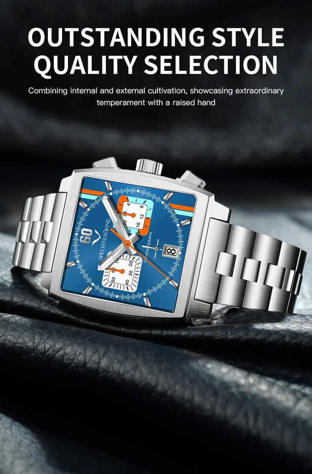Specht & Söhne 2026 New Arrivals Hot Selling Fashion Men's Watches Stainless Steel Japan VK63 Chronograph Quartz Wristwatch