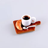 6pcs/ Set 1:12 Kitchen Toy Decoration Miniature Resin Coffee Cup Model Simulates Food And Beverage Home Tableware Decoration