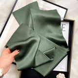 Fashion Design 100% Real Silk Skinny Scarves Handle Bag Ribbons Foulard Tie Hair Band Neckerchief Print Headbands For Women